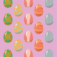 Easter eggs seamless pattern background Vector illustration