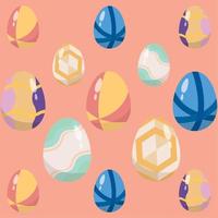 Easter eggs seamless pattern background Vector illustration