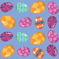 Easter eggs seamless pattern background Vector illustration