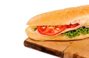 Yummy sandwich isolated photo