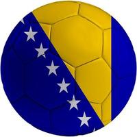 Football ball with Bosnia and Herzegovina flag photo
