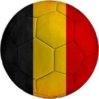 Football ball with Belgium flag photo