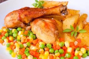 Chicken and vegetables photo