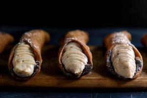 Traditional Italian desert cannoli photo