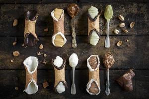 Traditional Italian desert cannoli photo