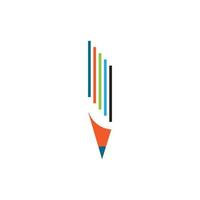 Pencil logo and symbol images illustration design vector