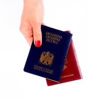 Passports isolated on the white photo