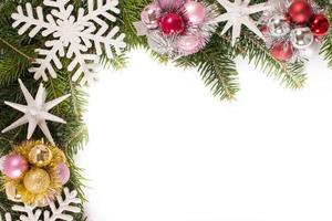 Christmas decoration on white background photo