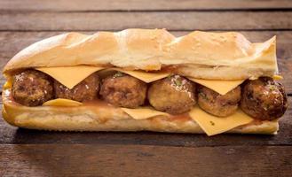 Meatballs juicy sandwich photo