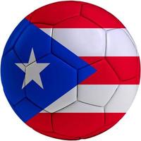 Football ball with Puerto Rican flag photo