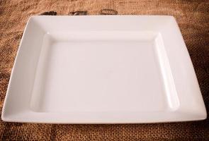 White empty plate photo
