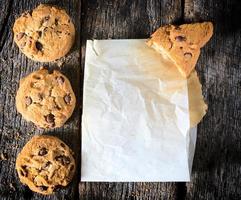 Chip cookies on the table photo