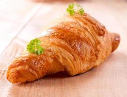 Delicious baked croissant photo