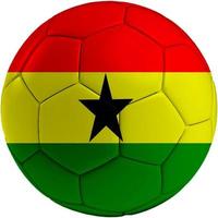 Football ball with Ghana flag photo