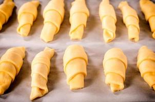 Baked utter croissants photo