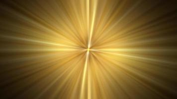 animazione ciclo continuo di centro oro giallo radiale brillare raggi video