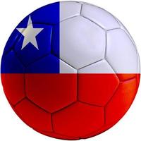 Football ball with Chilean flag photo