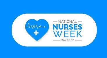 National Nurses Week background or banner design template celebrated in may vector