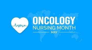 Oncology Nursing Month background or banner design template celebrated in may vector