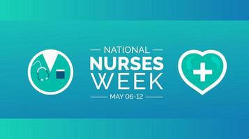 National Nurses Week background or banner design template celebrated in may vector