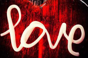 Love on red photo