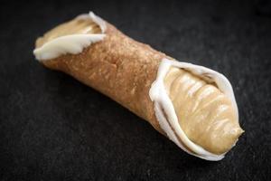 Traditional Italian desert cannoli photo