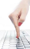 Button typing on keyboard photo
