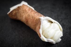 Traditional Italian desert cannoli photo