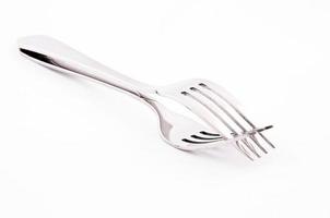 Forks isolated on white photo
