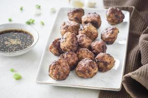 Asian pork meatballs photo