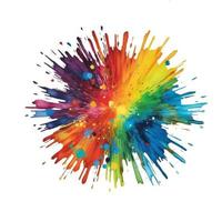 Rainbow colorful splash isolated on white background vector