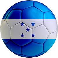 Football ball with Honduras flag photo