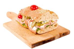 Sandwich isolated on board photo