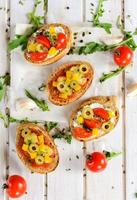 Traditional Italian bruschetta photo