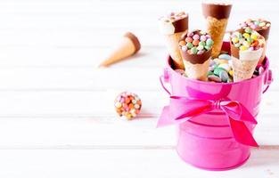 Ice creams in the basket photo