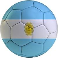 Football ball with Argentinean flag photo