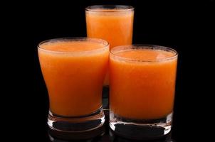 Organic juices in glasses photo
