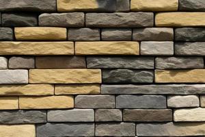 Architectural background of contemporary stacked stone wall photo