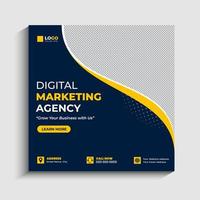 Digital Marketing Social Media Post Template vector