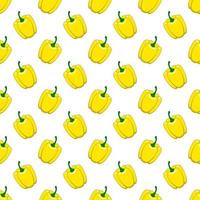 Seamless pattern with yellow peppers. vector