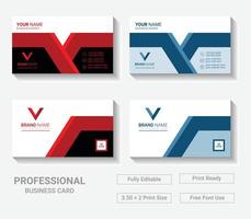 Modern Business Card Template Design for your Company vector