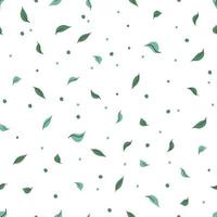 Seamless pattern with small leaves dots vector illustration