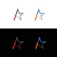 estrella icono con marca vistoso mirar, vistoso estrella logo, creativo sencillo estrella vector