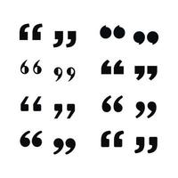 Quotation Mark, Set of Quotation Marks, Punctuation Marks vector