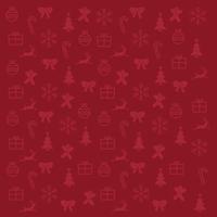 Red Background With Christmas Decorations vector