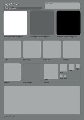 Logo Submission Form Sheet Vector Illustration, Isolated Background.