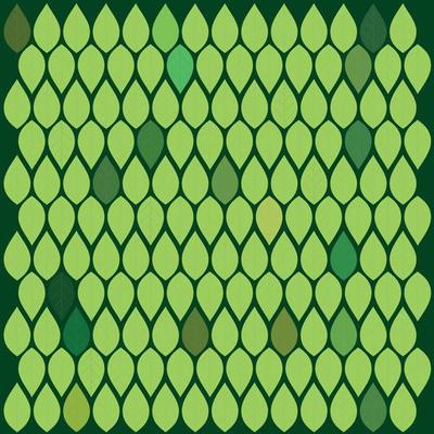 Green Background With Foliage Pattern