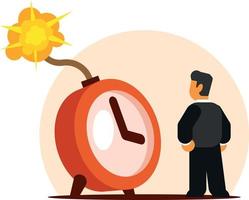 Time Management, Isolated Background. vector