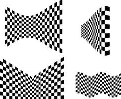 negro y blanco a cuadros patrones vector