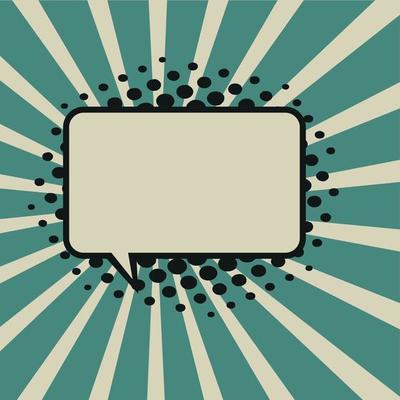 Vector Image Of Comics Balloon With Black Halftone